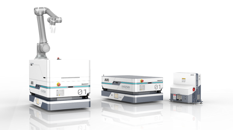 PA旗舰厅數位開發的自主式移動機器人（AMR250M），搭配全向輪並結合AI演算法、2D LiDAR、3D攝影機等技術，協助客戶實現產線全自動化